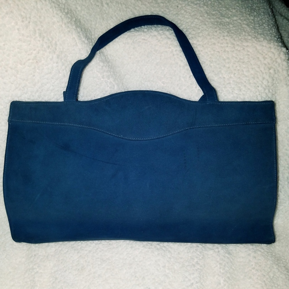 Vintage Lennox blue suede bag